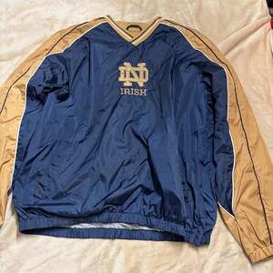 Vintage Notre Dame Fighting Irish Pullover Windbreaker Jacket